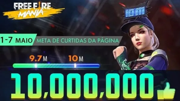 Notícia Free Fire: Evento de Celebração das 10 Milhões de Curtidas no Free Fire
