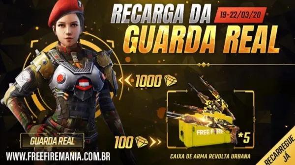 Novo evento de Recarga no Free Fire: Guarda Real