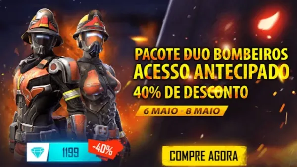 Novo Pacote dos Bombeiros disponível no Free Fire
