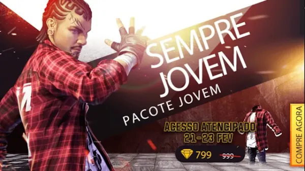 Novo Pacote Sempre Jovem - Pacote Descolado no Free Fire