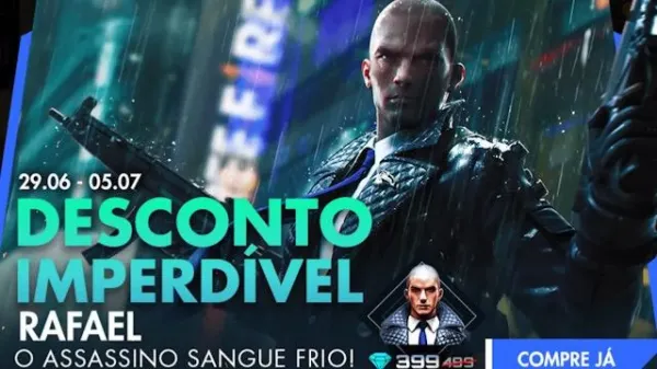 Notícia Free Fire: Novo Personagem Rafael Chegou à Loja com Desconto em Free Fire