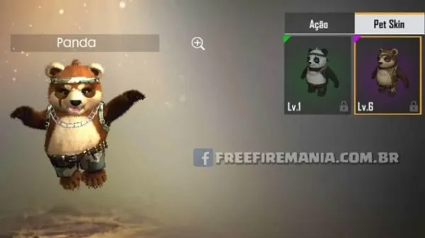 Notícia Free Fire: Pet Panda Free Fire: Habilidade e Skins Reveladas