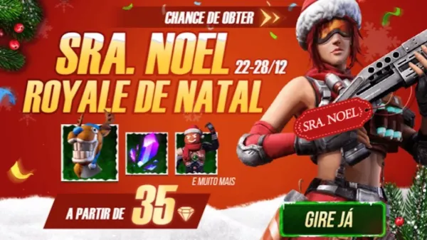 Notícia Free Fire: Novo Sorte Royale Especial Sra Noel no Free Fire