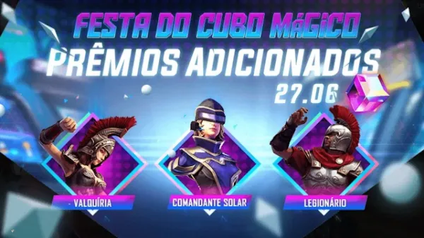 Novos Cubo Mágico no servidor BR: Skins Comandante Solar, Valquíria e Legionário