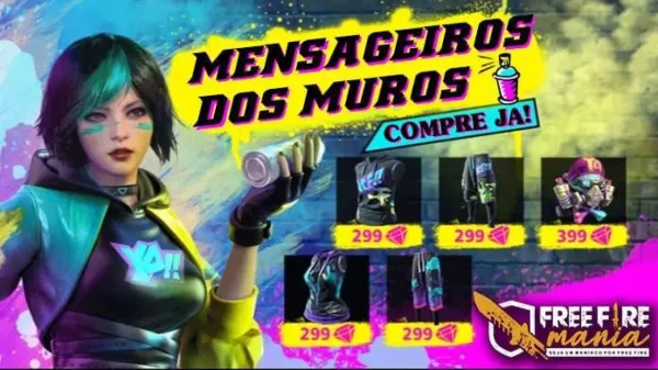 Notícia Free Fire: Novos pacotes Mensageiros dos Muros no Free Fire
