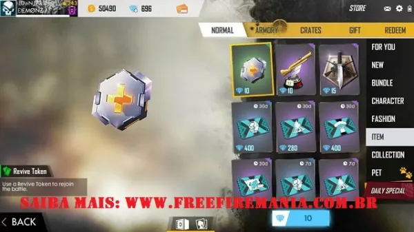 Token de Vida Chega ao Free Fire: Entenda Esse Novo Recurso