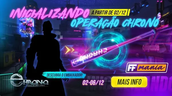 Notícia Free Fire: Operação Chrono Free Fire: descubra o embaixador a partir de 02 de Dezembro
