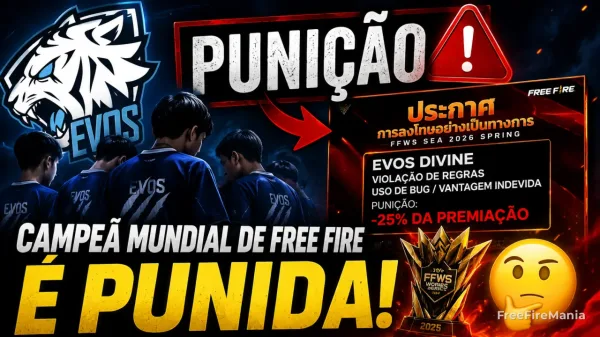 Campeã mundial de Free Fire é punida após uso de bug no FFWS