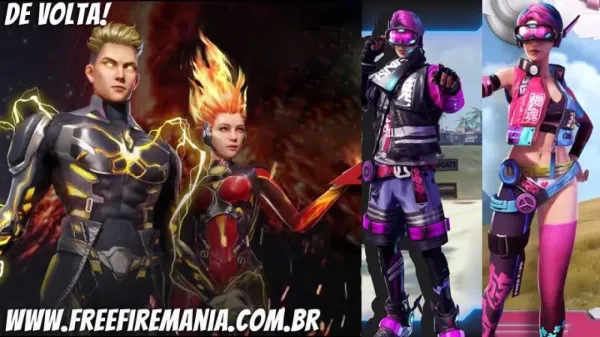 Packages with the rarest skins from the past are back on Free Fire!