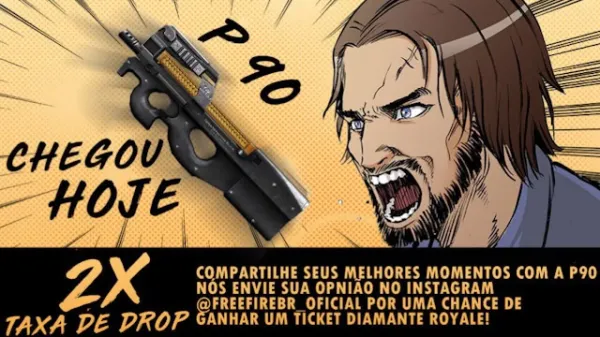 Notícia Free Fire: P90 Disponível AGORA no Free Fire: Tudo que Você Precisa Saber