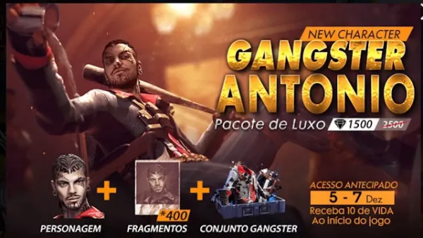Pacote de Luxo - Antonio, o Gangster em Free Fire