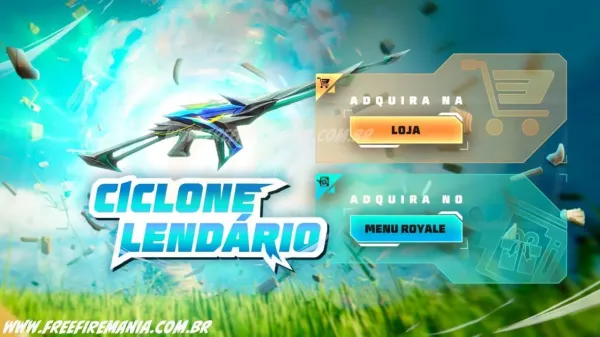 Escolha Royale Free Fire: Como conseguir PARAFAL - Ciclone Lendário e outros Prêmios