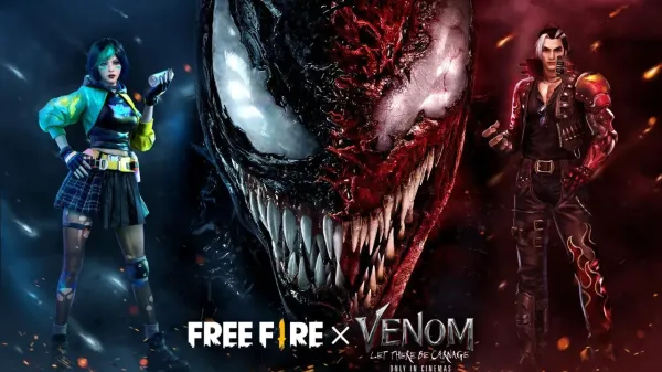 Parceria entre Garena Free Fire e o filme Venom 2, Tempo de Carnificina, chega em 10 de Outubro