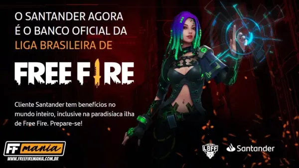 Notícia Free Fire: Parceria Free Fire x Santader dá até 1 milhão de diamantes, veja como conseguir