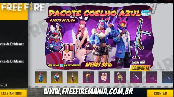 Páscoa Free Fire 2022: pacote Coelho Azul chega ao jogo nesta quinta