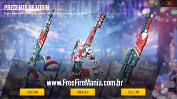 Pegue Agora sua Skin de Arma Invernal Grátis no Free Fire
