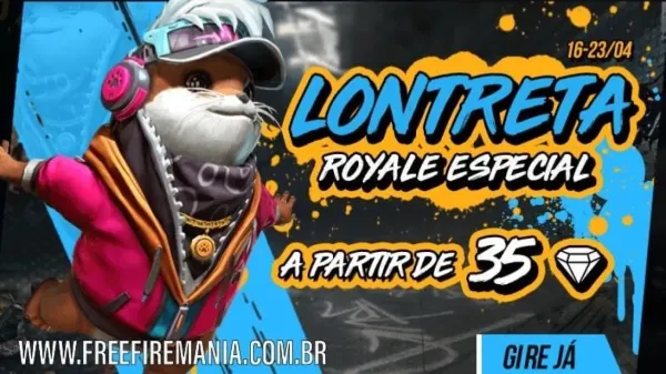 Pet Lontreta chegou ao Free Fire, recarregue e ganhe a Skin Sakura!