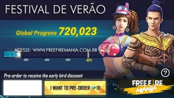 Pré-Venda do Festival de Verão no Free Fire: Descontos de até 70%