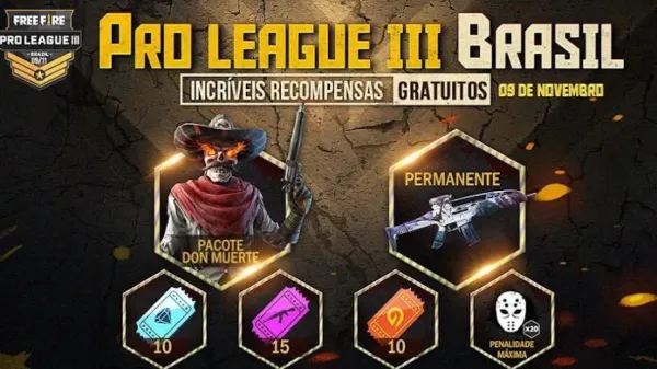 Notícia Free Fire: Premiação da Free Fire Pro League Revela Itens Exclusivos para Jogadores