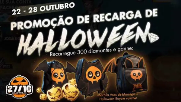 Notícia Free Fire: Promoção de Recargas do Halloween no Free Fire: Aproveite as Ofertas!