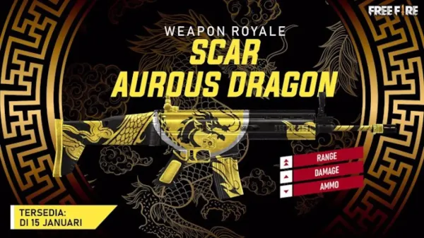 Notícia Free Fire: Nova Skin SCAR Dragão Chega ao Arma Royale do Free Fire