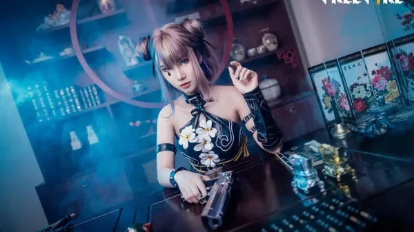 Próximo Diamante Royale: Cosplay do pacote Amor Tatuado no Free Fire