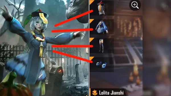 Novo Diamante Royale com a Skin Lolita Jianshi no Free Fire