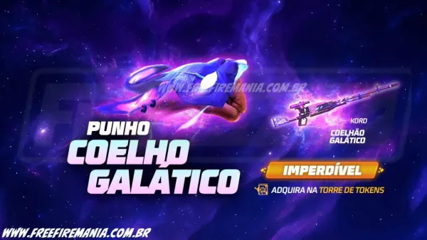 Free Fire: Como Conseguir Punho - Coelho Galatico no Torre de Tokens?