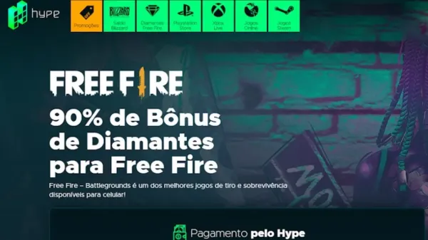 Notícia Free Fire: Compras de Diamantes com 90% de Bônus no Free Fire: Aproveite a Promoção do Hype