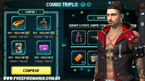 Rebelde Urbano Free Fire: pacote inédito chega ao Combo Triplo, veja como conseguir