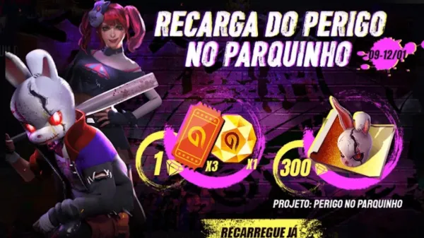 Notícia Free Fire: Evento de Recarga de Diamantes: Perigo no Parquinho no Free Fire