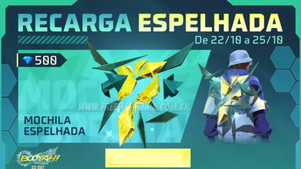 Notícia Free Fire: Recarga Free Fire: 22 de outubro (2022); diamantes por recompensa Espelhada