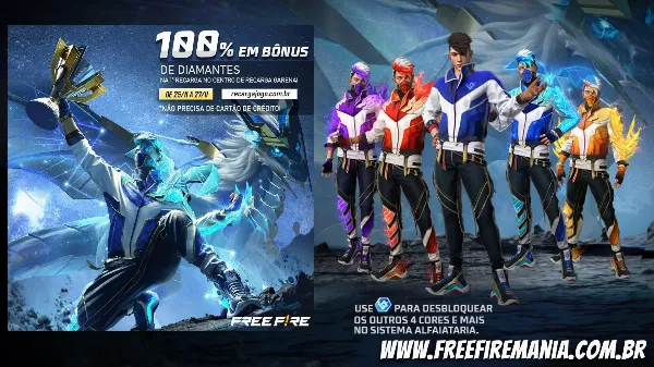 Notícia Free Fire: Recarga Free Fire com 100% de bônus na compra de diamantes em novembro (2022)
