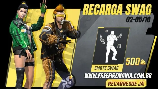 Recarga Free Fire: emote Swag chega ao jogo neste sábado, saiba como conseguir