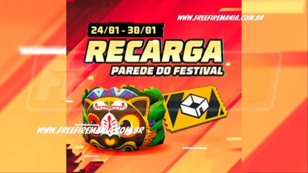 Notícia Free Fire: Recarga Free Fire: ganhe Gelo Parede do Festival ao comprar diamantes em 24 de janeiro (2024)