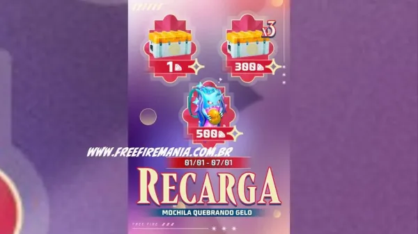 Notícia Free Fire: Recarga Free Fire: ganhe Mochila Quebrando Gelo ao comprar diamantes em  1 de janeiro (2024)