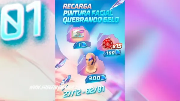 Notícia Free Fire: Recarga Free Fire: ganhe Pintura Facial Quebrando Gelo ao comprar diamantes em 27 de dezembro (2023)