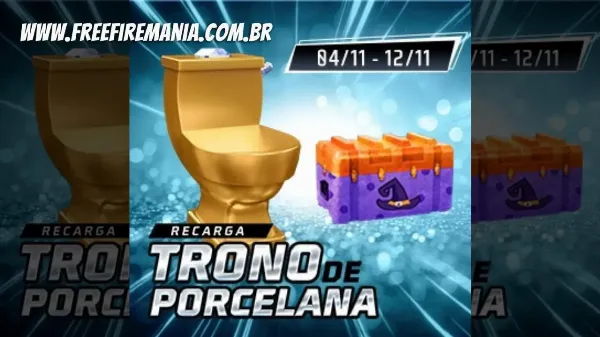 Notícia Free Fire: Recarga Free Fire: ganhe  Trono de Porcelana ao comprar diamantes em  4 de novembro (2023)