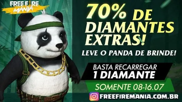 Notícia Free Fire: Ganhe +70% de Diamantes Extras ao Recarregar no Free Fire