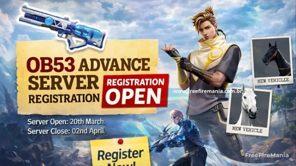 Notícia Free Fire: Servidor Avançado Free Fire libera registro para OB53 (Março 2026)