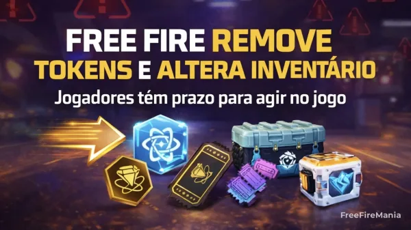 Notícia Free Fire: Free Fire remove Tokens e altera inventário; prazo até 16/03
