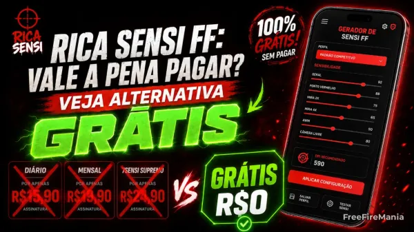 Rica Sensi FF: vale a pena pagar? Veja alternativa grátis