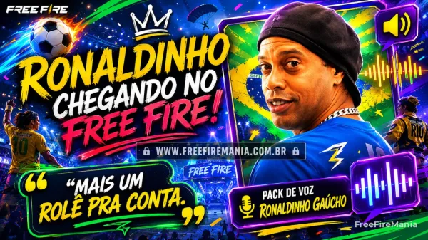 Ronaldinho Gaúcho aparece em pack de voz do Free Fire