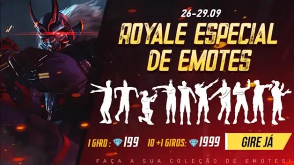 Royale Especial de Emotes: Evento Inédito no Free Fire