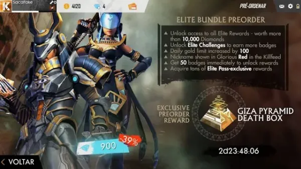 Notícia Free Fire: Brinde da Pré Venda do Passe de Elite 10 - Deuses Egípcios no Free Fire