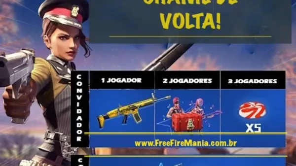 Notícia Free Fire: Prêmios do Evento 'Chame de Volta' no Free Fire: Confira Tudo!