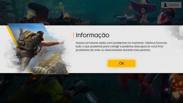 Notícia Free Fire: Instabilidade no Servidor do Free Fire em 27 de Outubro