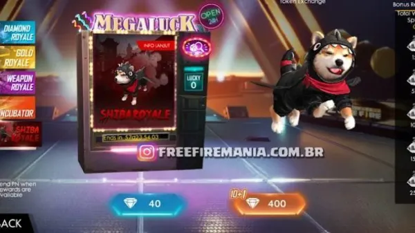 Shiba Royale: Gire para Conseguir o Novo Pet no Free Fire