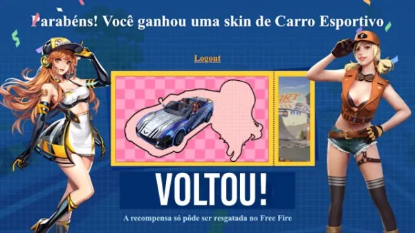 Notícia Free Fire: Skin do Carro Esportivo: Loteria do Speed Drifters Retornada no Free Fire
