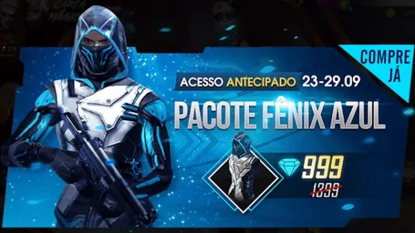 Retorno da Skin Fênix Azul no Free Fire
